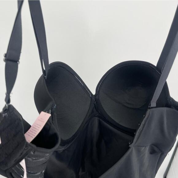 Cacique NWT Bodysuit Bra Bodyshaper Black 40D - Picture 9 of 11